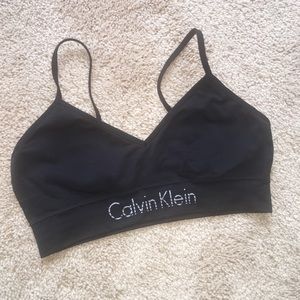 NWOT Calvin Klein Black Bralette - Size S